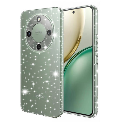 Etui til Honor Magic8 Lite, Techsuit, SparkleSkin, Gennemsigtig