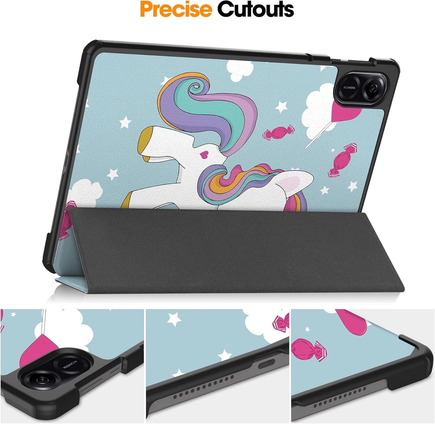 Cover til Honor Pad X8a, Techsuit, FoldPro Unicorn, Multifarvet