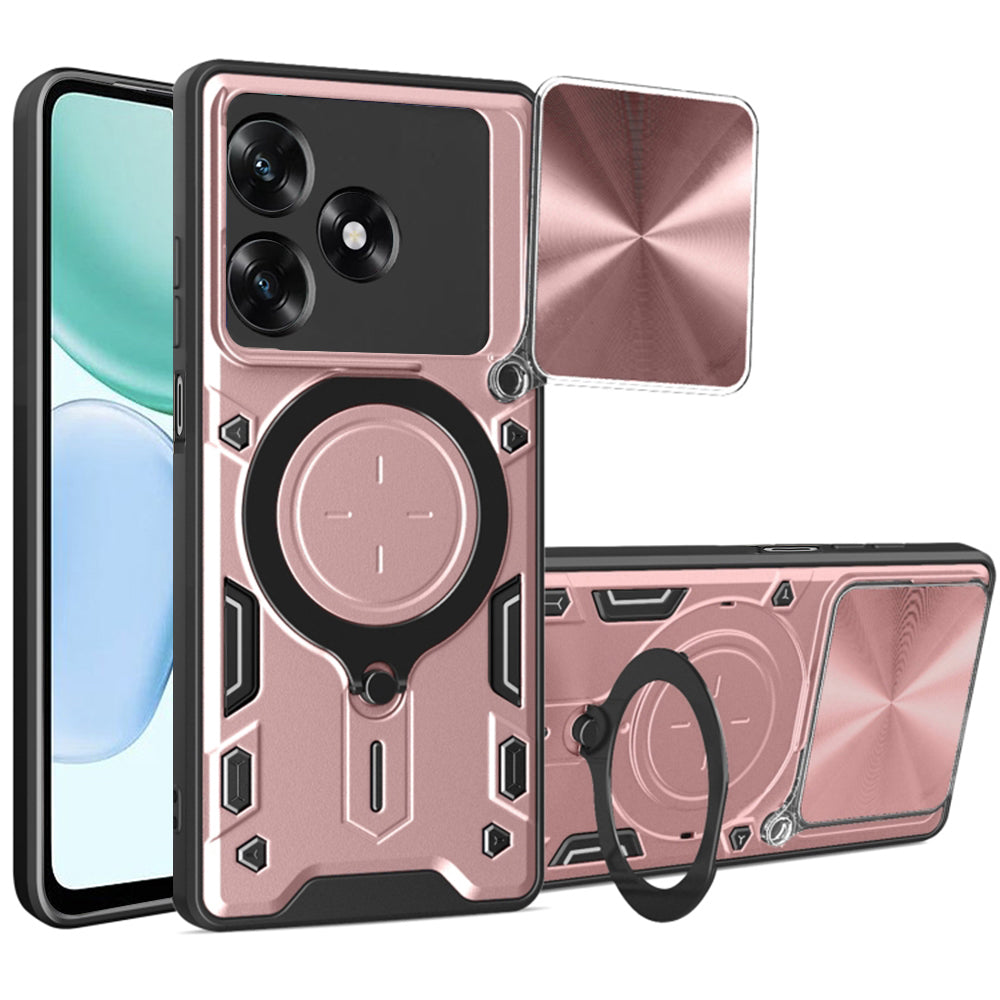 Etui til Honor X5c Plus, Techsuit, CamGuard Pro, Gylden Rosa