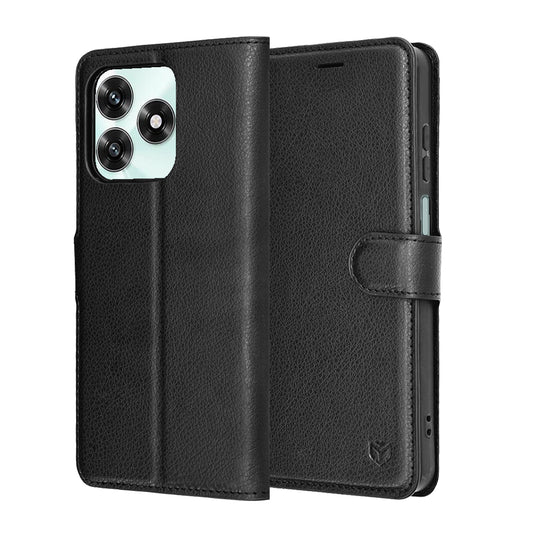 Case for Honor X5c Plus, Techsuit, Leather Folio, Black