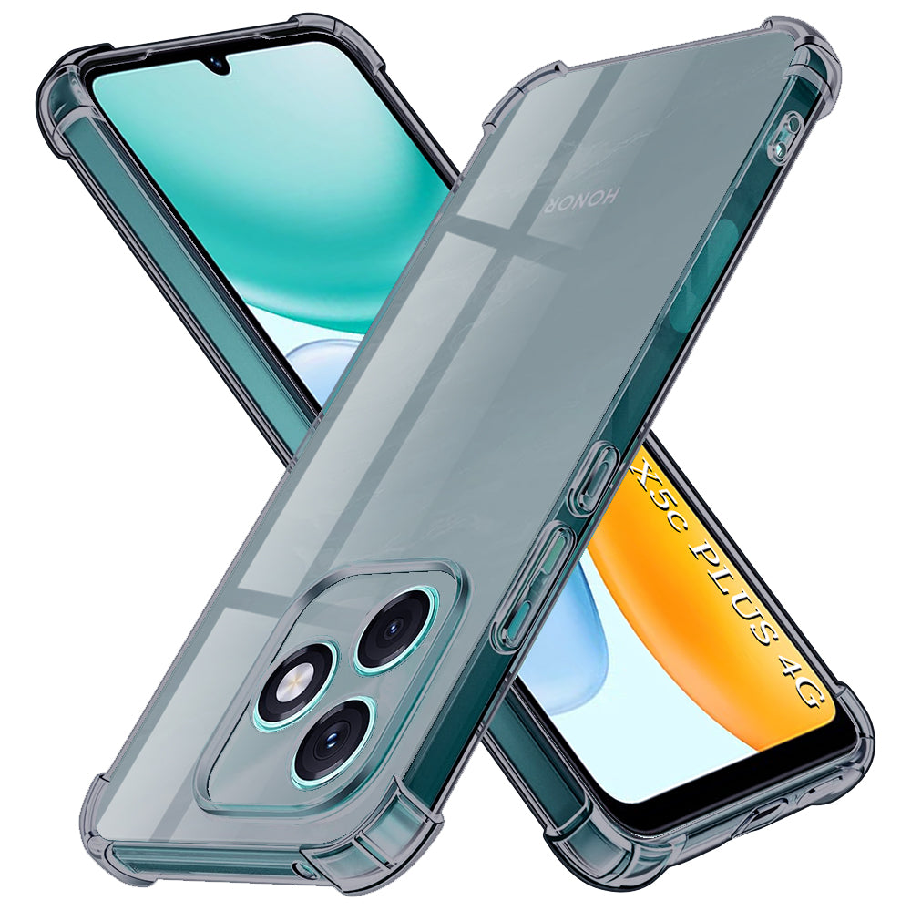 Etui til Honor X5c Plus, Techsuit, Shockproof Clear, Sort