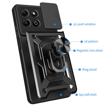 Cover til Honor X6b, Techsuit, CamShield, Sort
