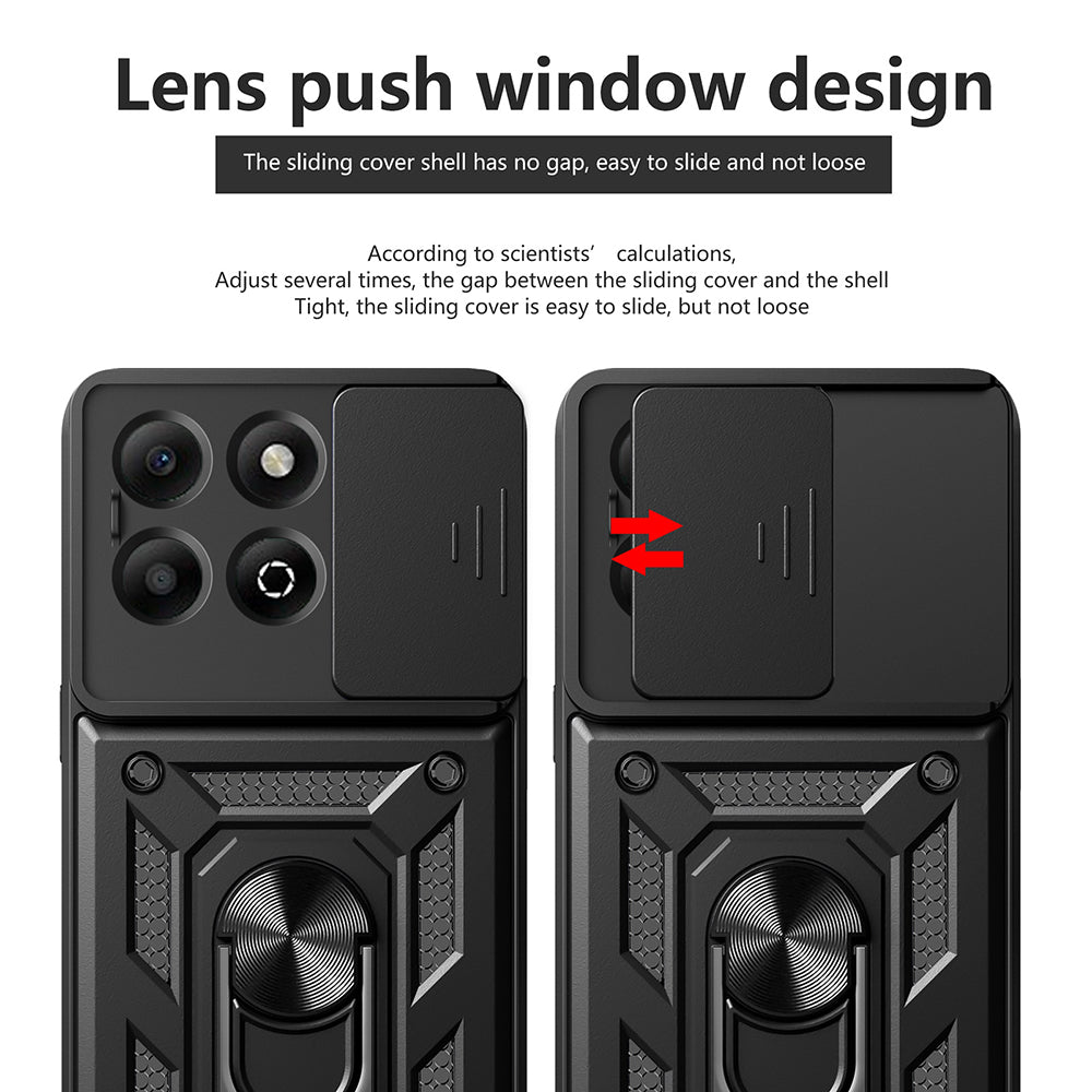 Cover til Honor X6b, Techsuit, CamShield, Sort
