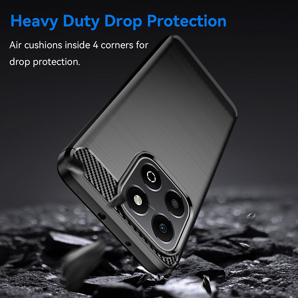 Cover til Honor X6b, Techsuit, Carbon, Sort