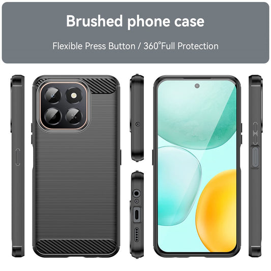 Cover til Honor X6c, Techsuit, Carbon, Sort