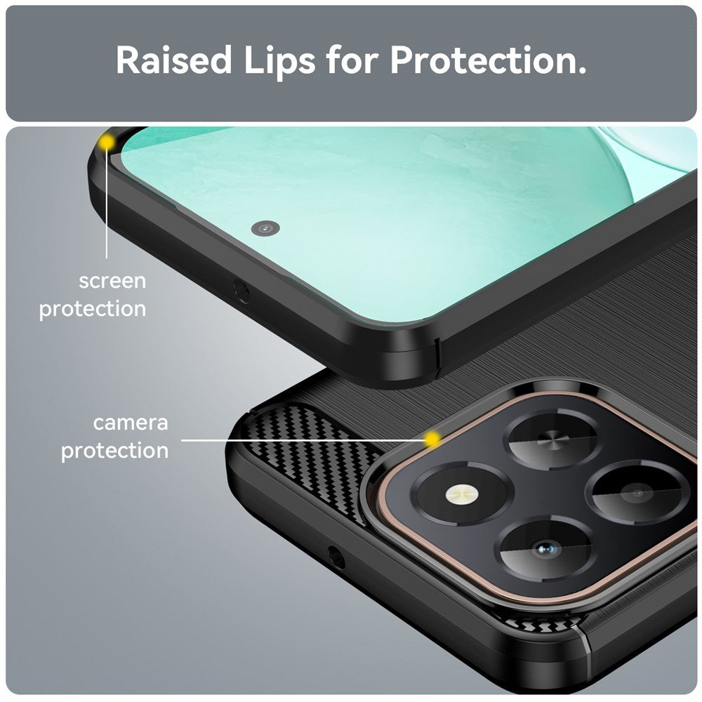 Cover til Honor X6c, Techsuit, Carbon, Sort