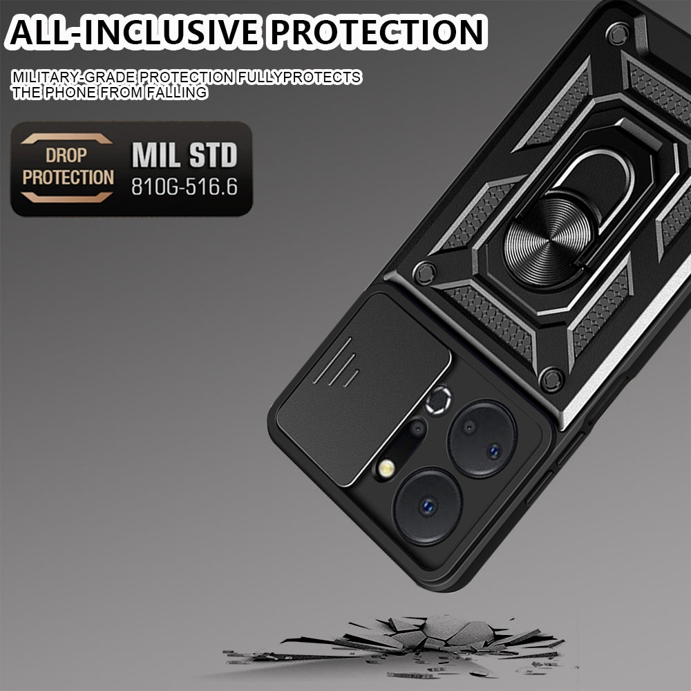 Cover til Honor X7a, Techsuit, CamShield, Sort