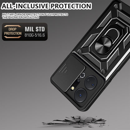 Cover til Honor X7a, Techsuit, CamShield, Sort