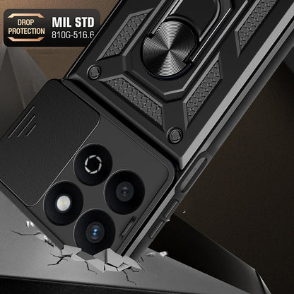 Cover til Honor X7c / 200 Smart, Techsuit, CamShield, Sort