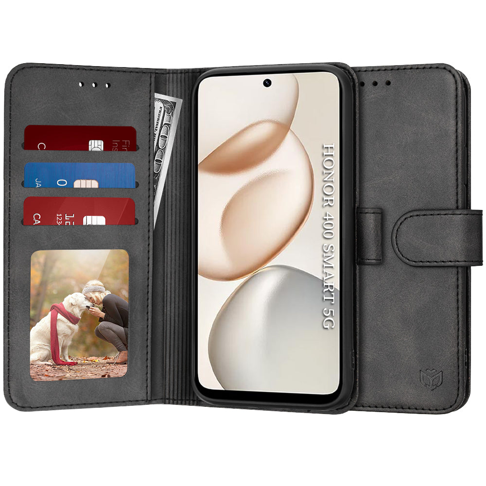 Cover til Honor 400 Smart 4G / X7d 4G, Techsuit, Diary Book, Sort
