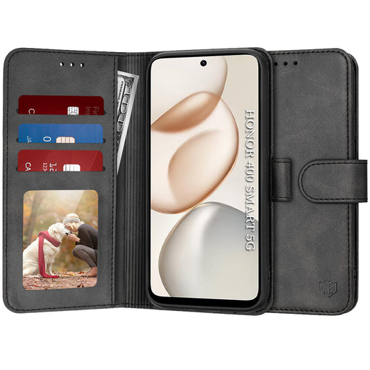 Cover til Honor 400 Smart 4G / X7d 4G, Techsuit, Diary Book, Sort