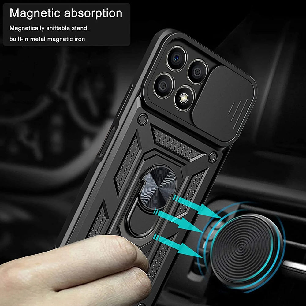 Cover til Honor X8b, Techsuit, CamShield, Sort