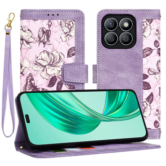 Cover til Honor X8b, Techsuit, FlipCraft, Lilla
