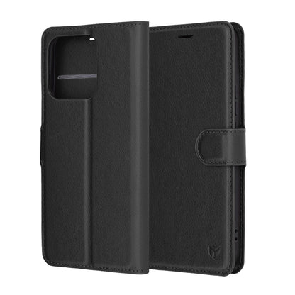 Cover til Honor X8c, Techsuit, Leather Folio, Sort