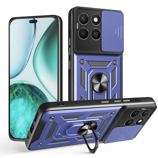 Cover til Honor X8c, Techsuit, CamShield, Blå