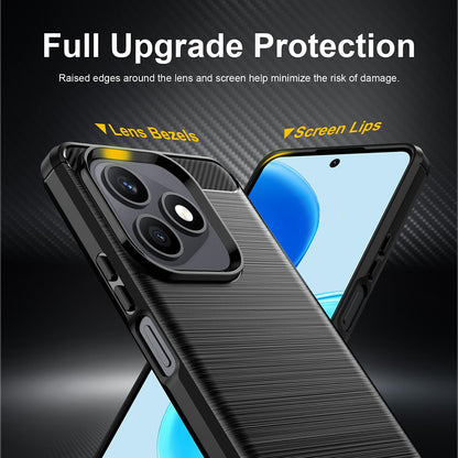 Cover til Honor X8d, Techsuit, Carbon, Sort