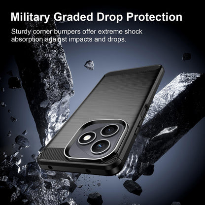 Cover til Honor X8d, Techsuit, Carbon, Sort