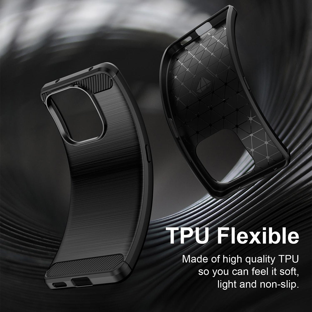 Cover til Honor X8d, Techsuit, Carbon, Sort