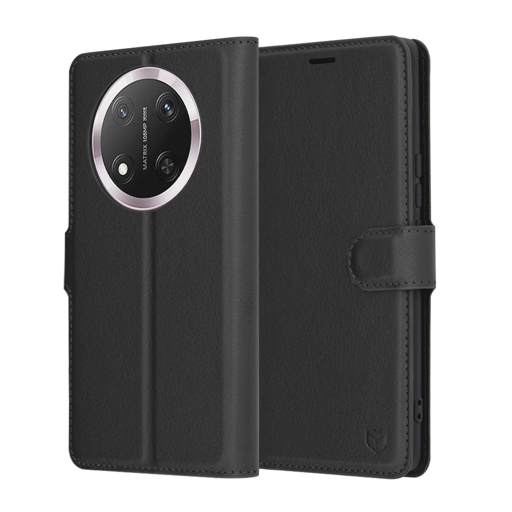 Cover til Honor X9c / Magic7 Lite, Techsuit, Leather Folio, Sort