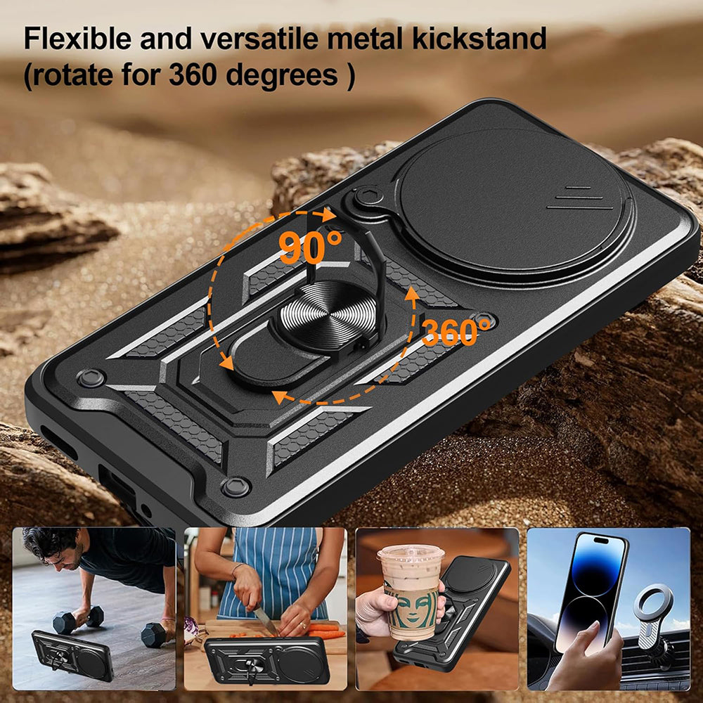 Cover til Honor X9c Smart, Techsuit, CamShield, Sort