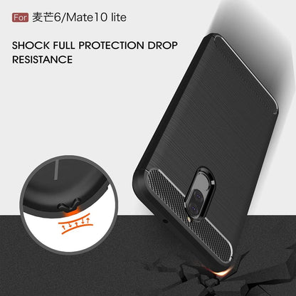 Cover til Huawei Mate 10 Lite, Techsuit, Carbon, Sort