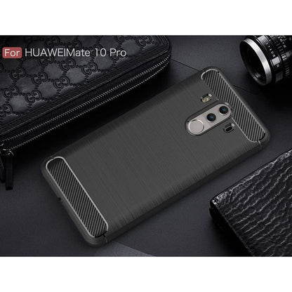 Cover til Huawei Mate 10 Pro, Techsuit, Carbon, Sort