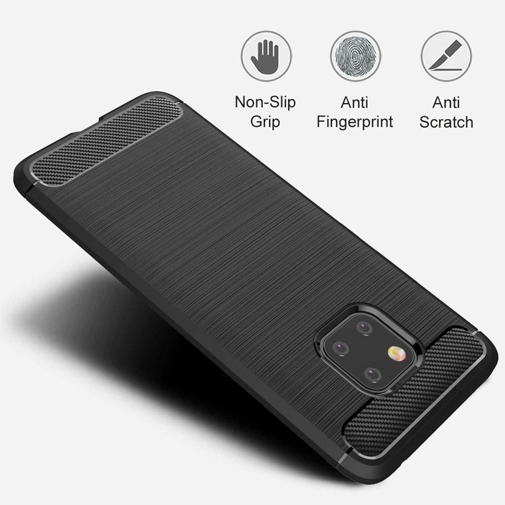 Cover til Huawei Mate 20 Pro, Techsuit, Carbon, Sort