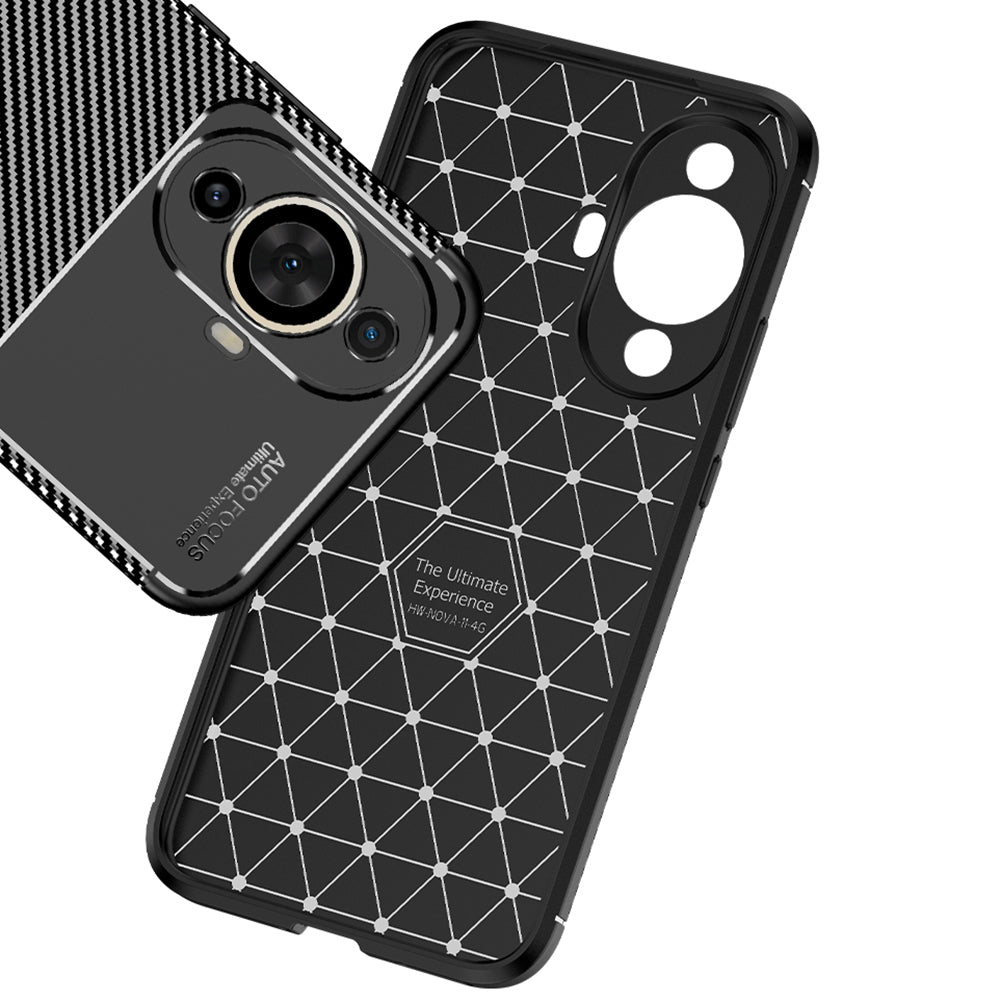 Cover til Huawei nova 12s / nova 11, Techsuit, CarbonFiber, Sort