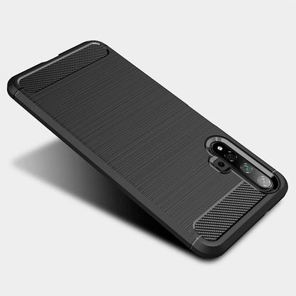 Cover til Huawei nova 5T / Honor 20, Techsuit, Carbon, Sort