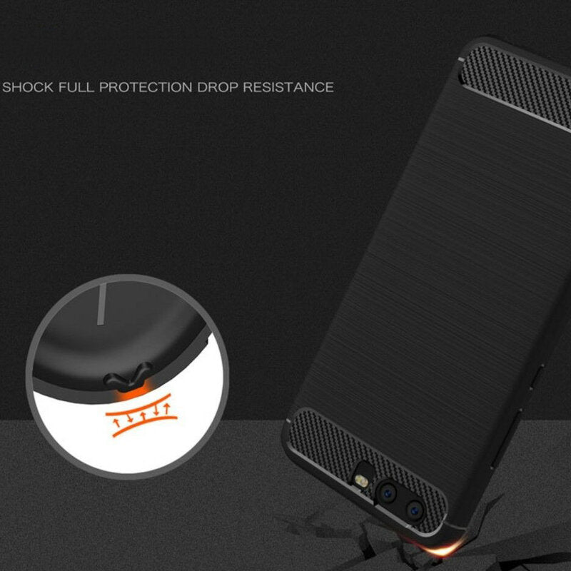 Cover til Huawei P10 Plus, Techsuit, Carbon, Sort