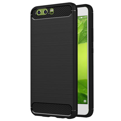 Cover til Huawei P10, Techsuit, Carbon, Sort