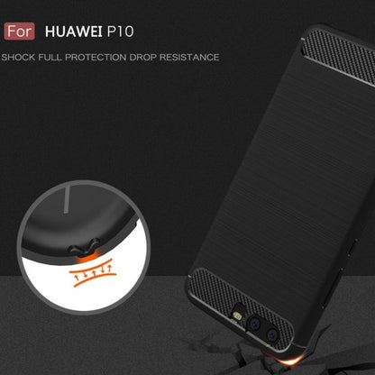 Cover til Huawei P10, Techsuit, Carbon, Sort
