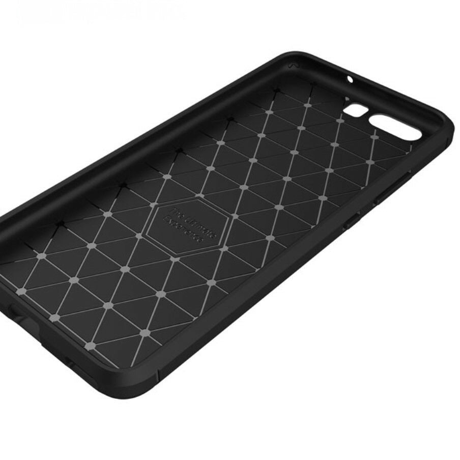 Cover til Huawei P10, Techsuit, Carbon, Sort