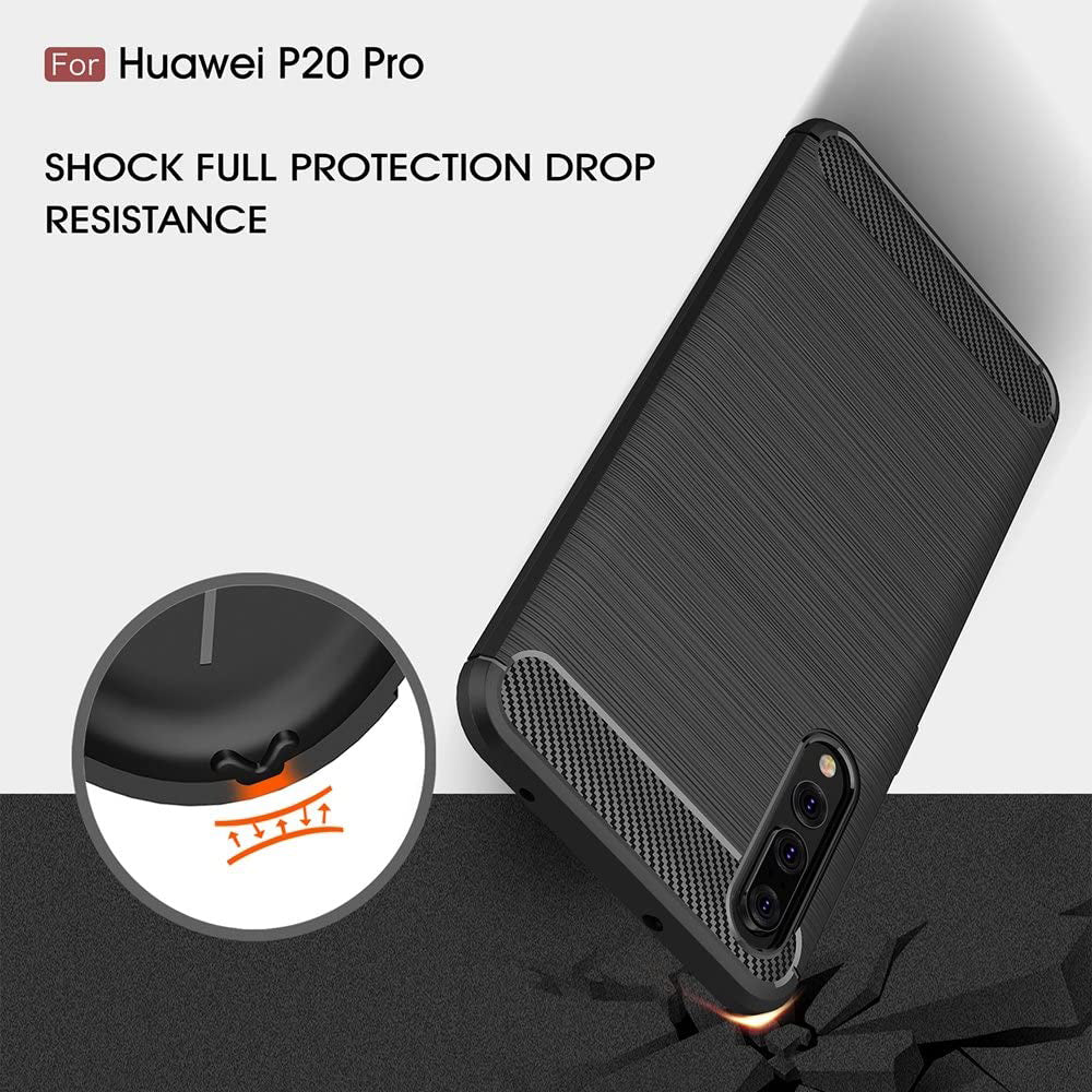 Cover til Huawei P20 Pro, Techsuit, Carbon, Sort