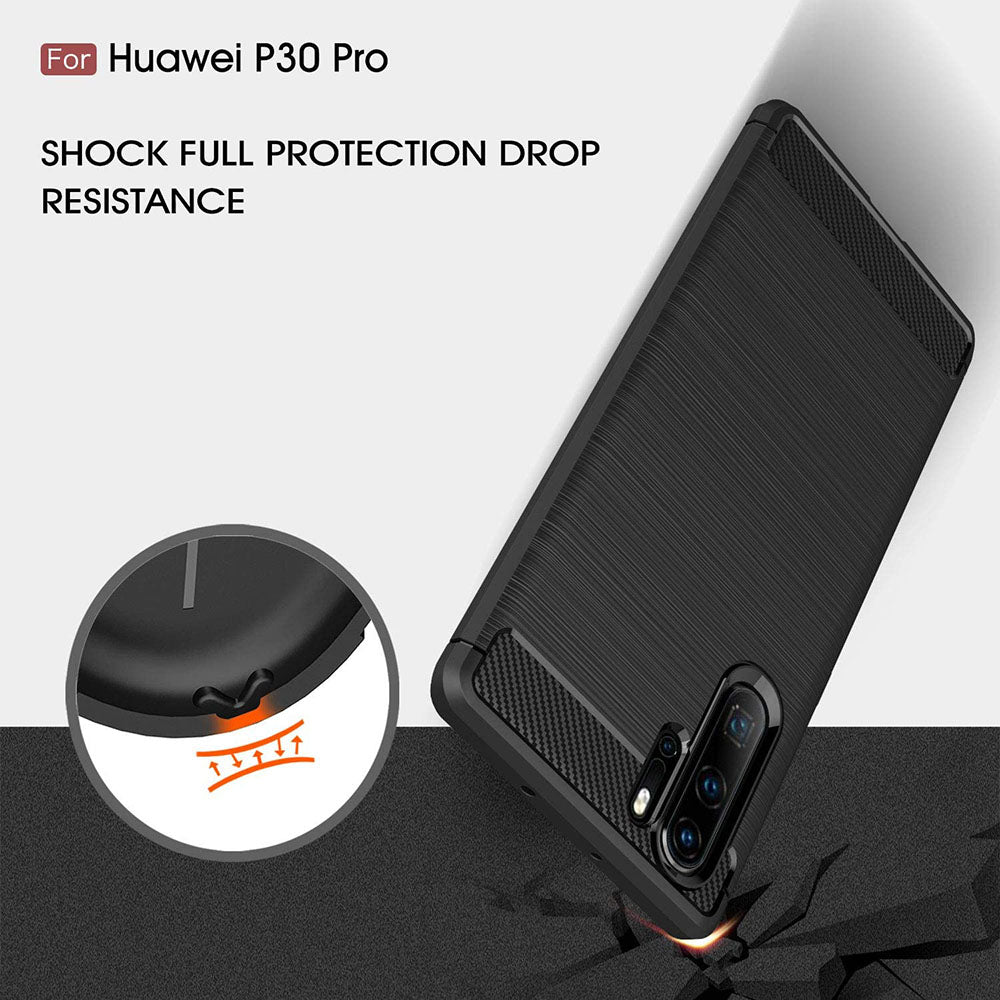 Cover til Huawei P30 Pro New Edition / P30 Pro, Techsuit, Carbon, Sort