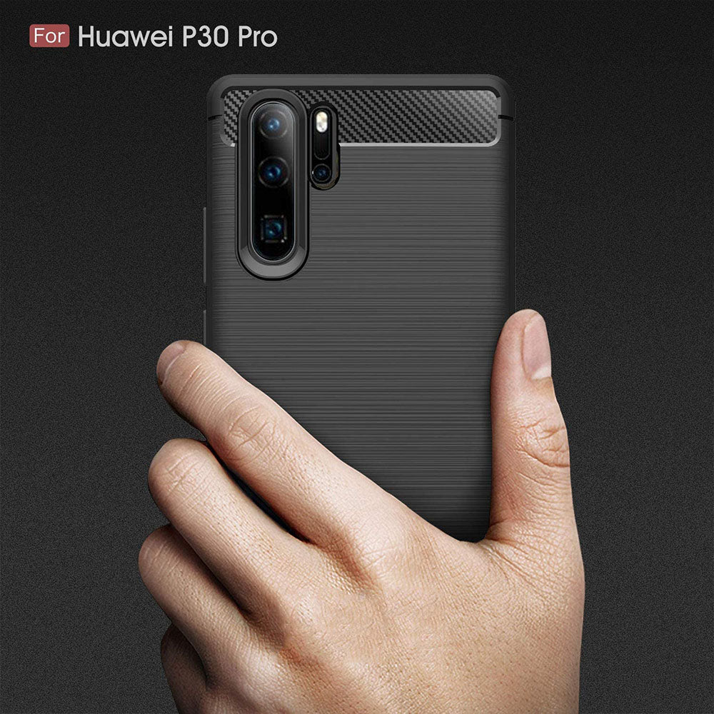 Cover til Huawei P30 Pro New Edition / P30 Pro, Techsuit, Carbon, Sort