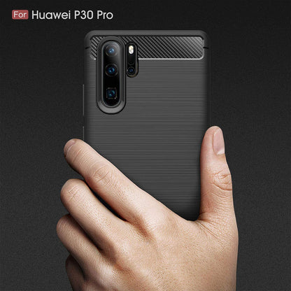 Cover til Huawei P30 Pro New Edition / P30 Pro, Techsuit, Carbon, Sort