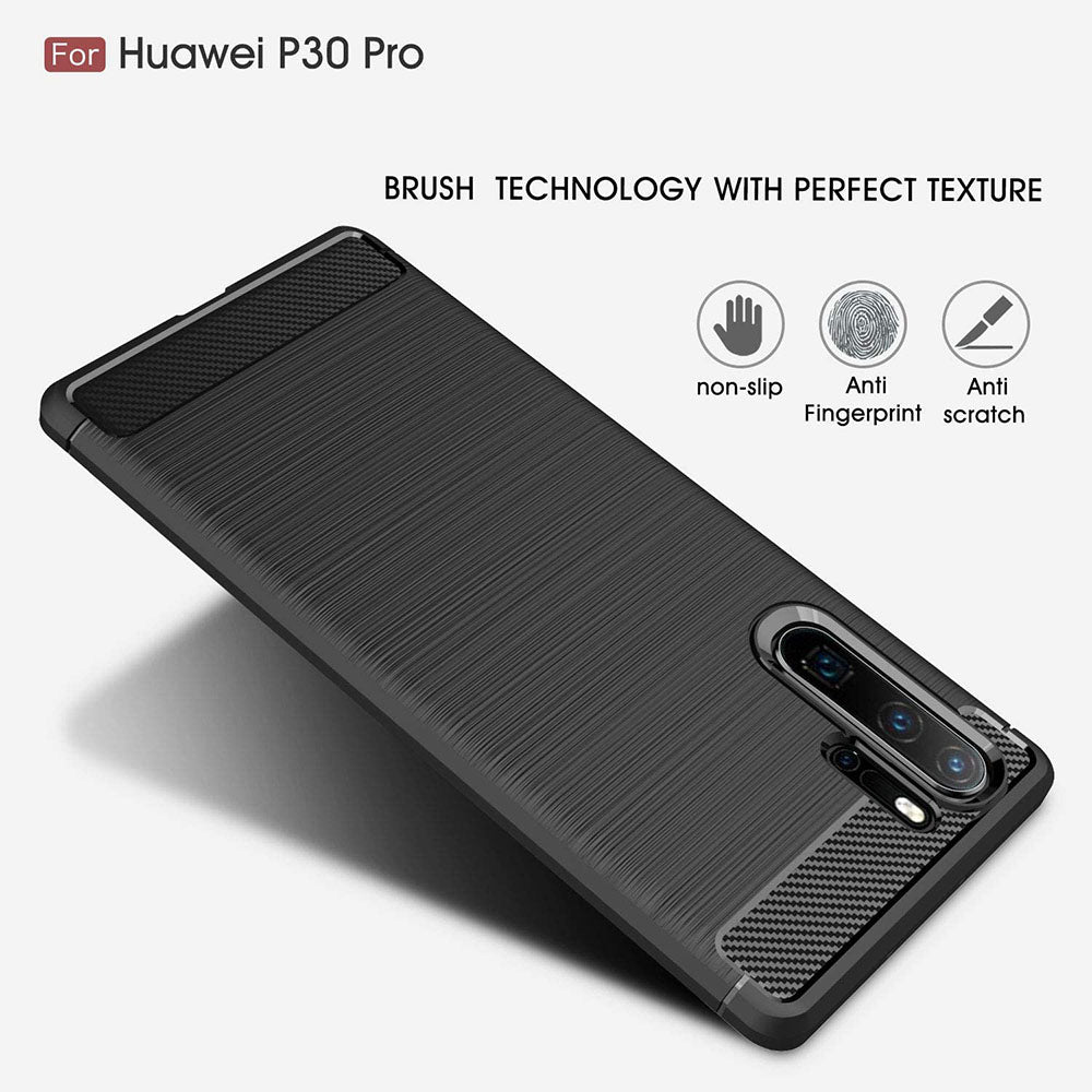 Cover til Huawei P30 Pro New Edition / P30 Pro, Techsuit, Carbon, Sort
