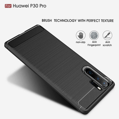 Cover til Huawei P30 Pro New Edition / P30 Pro, Techsuit, Carbon, Sort