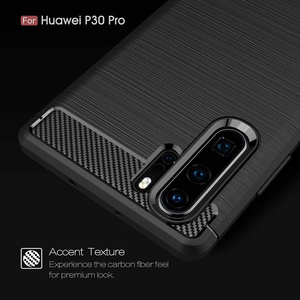 Cover til Huawei P30 Pro New Edition / P30 Pro, Techsuit, Carbon, Sort