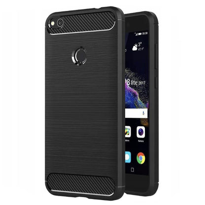 Cover til Huawei P9 Lite (2017) / P8 Lite (2017), Techsuit, Carbon, Sort
