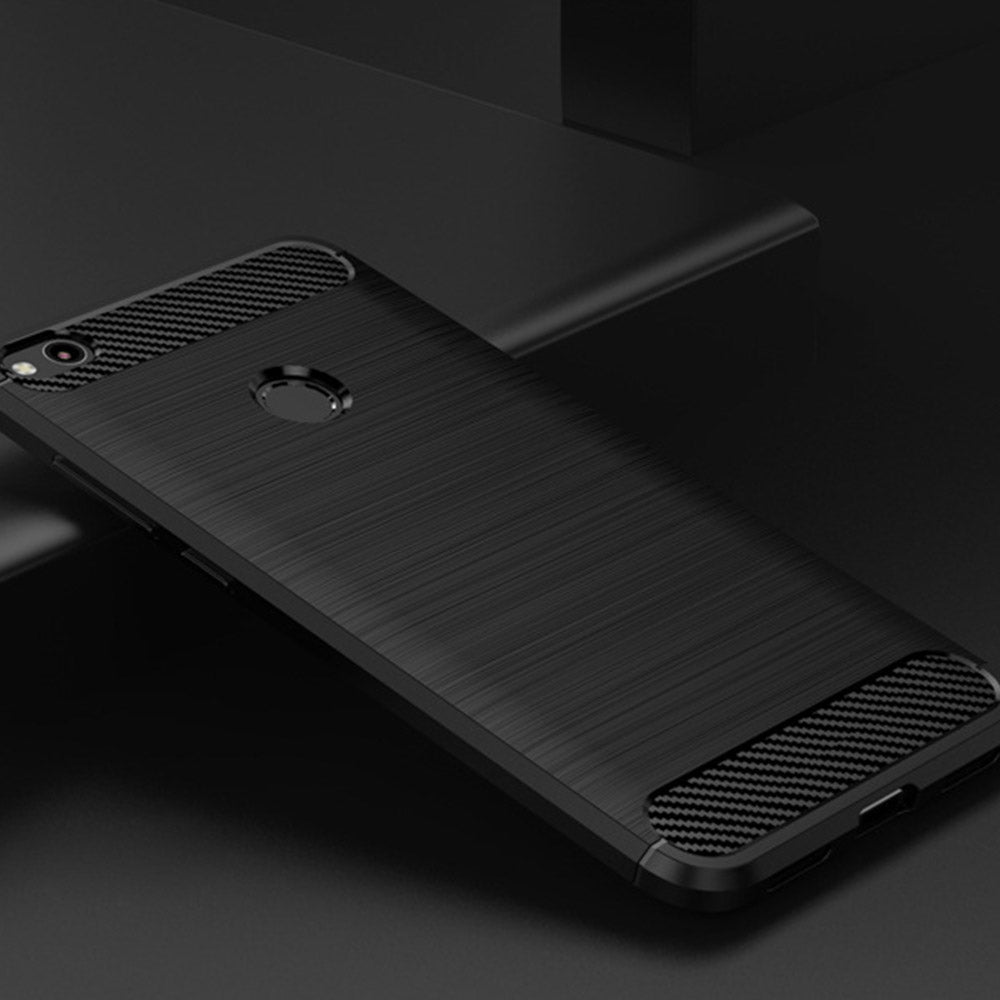 Cover til Huawei P9 Lite (2017) / P8 Lite (2017), Techsuit, Carbon, Sort