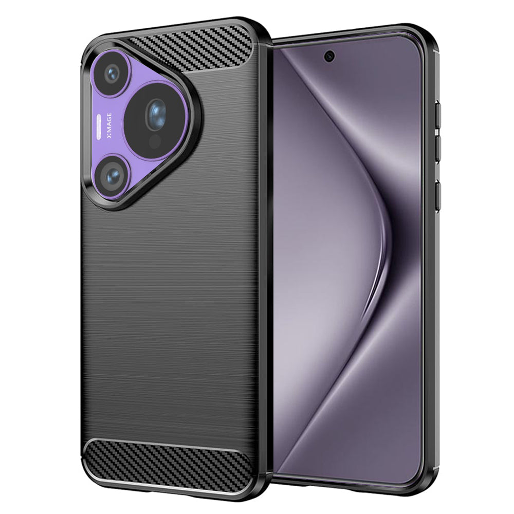 Cover til Huawei Pura 70 Pro, Techsuit, Carbon, Sort