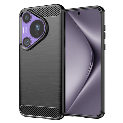 Cover til Huawei Pura 70 Pro, Techsuit, Carbon, Sort