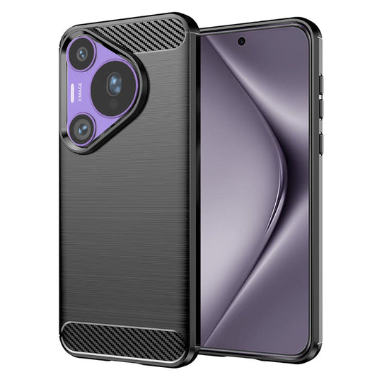 Cover til Huawei Pura 70 Pro, Techsuit, Carbon, Sort