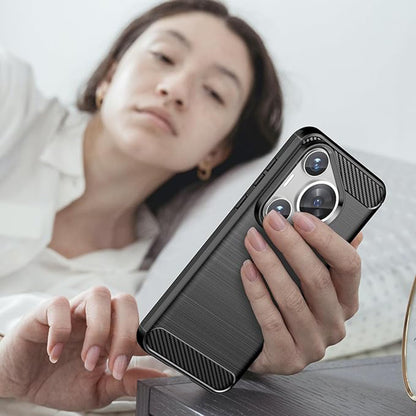 Cover til Huawei Pura 70 Pro, Techsuit, Carbon, Sort