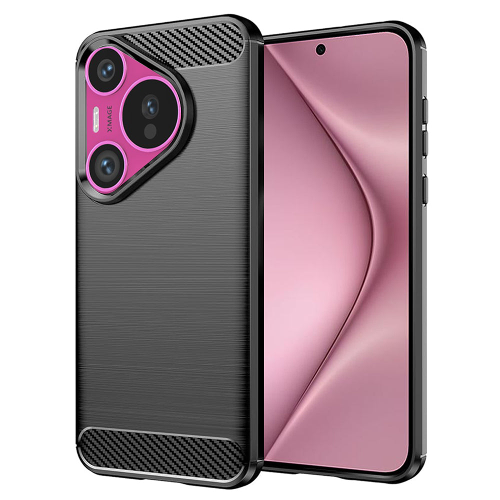 Cover til Huawei Pura 70, Techsuit, Carbon, Sort