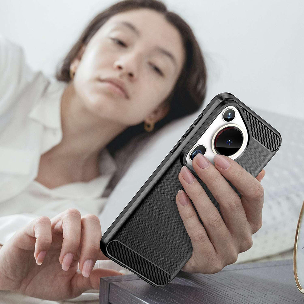 Cover til Huawei Pura 70 Ultra, Techsuit, Carbon, Blå