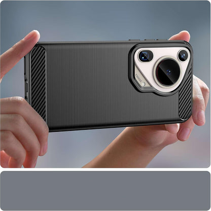 Cover til Huawei Pura 70 Ultra, Techsuit, Carbon, Sort