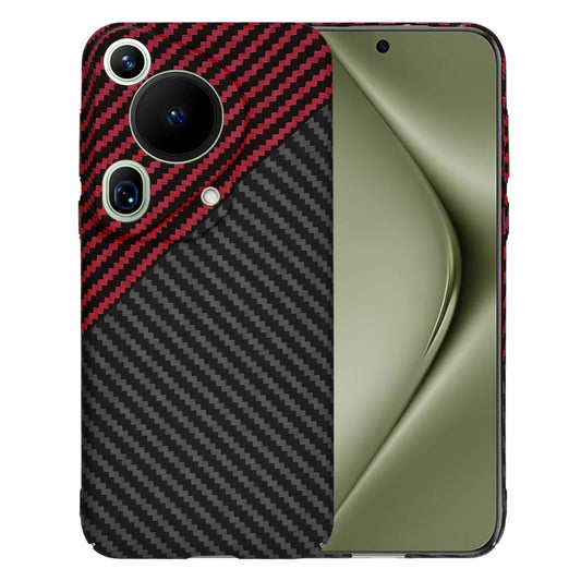 Cover til Huawei Pura 70 Ultra, Techsuit, Carbonite FiberShell, Sort Rød